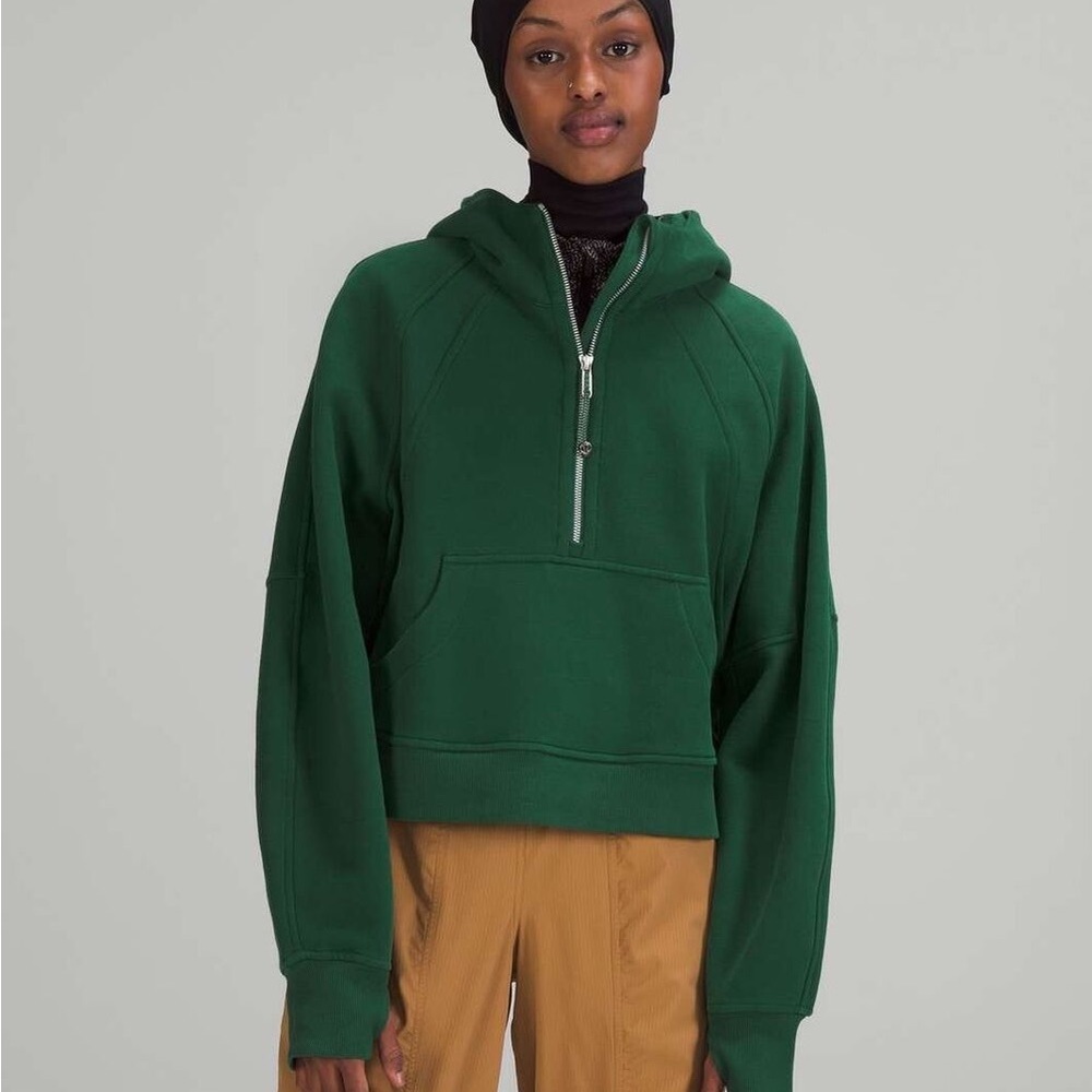 Lululemon Scuba Oversized Half-Zip Hoodie (M/) in Everglade